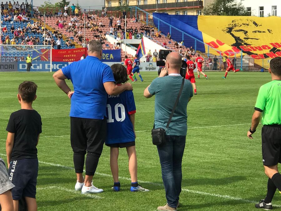 Olaroiu together with Nicolae Dica's son - Mario